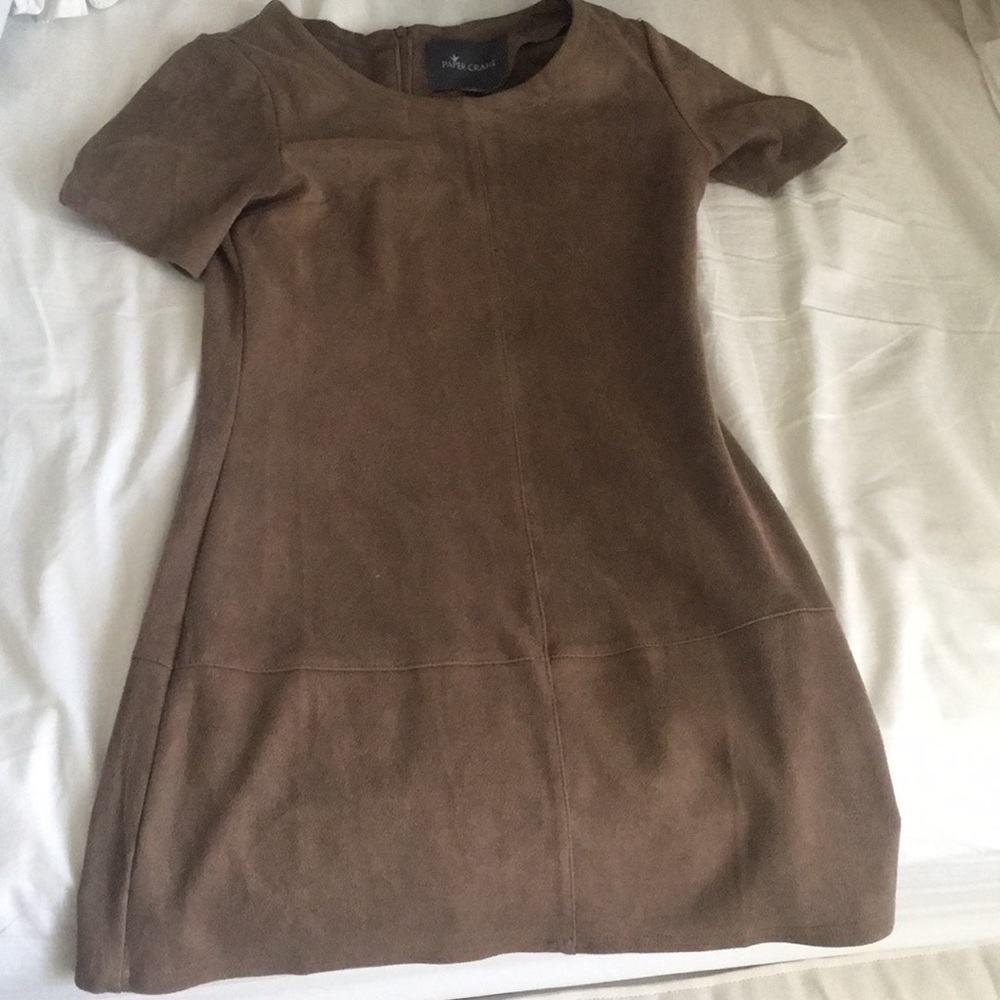 brown suede dress